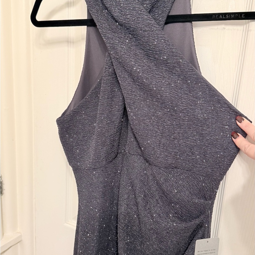 Eliza J Navy Strapless Dress